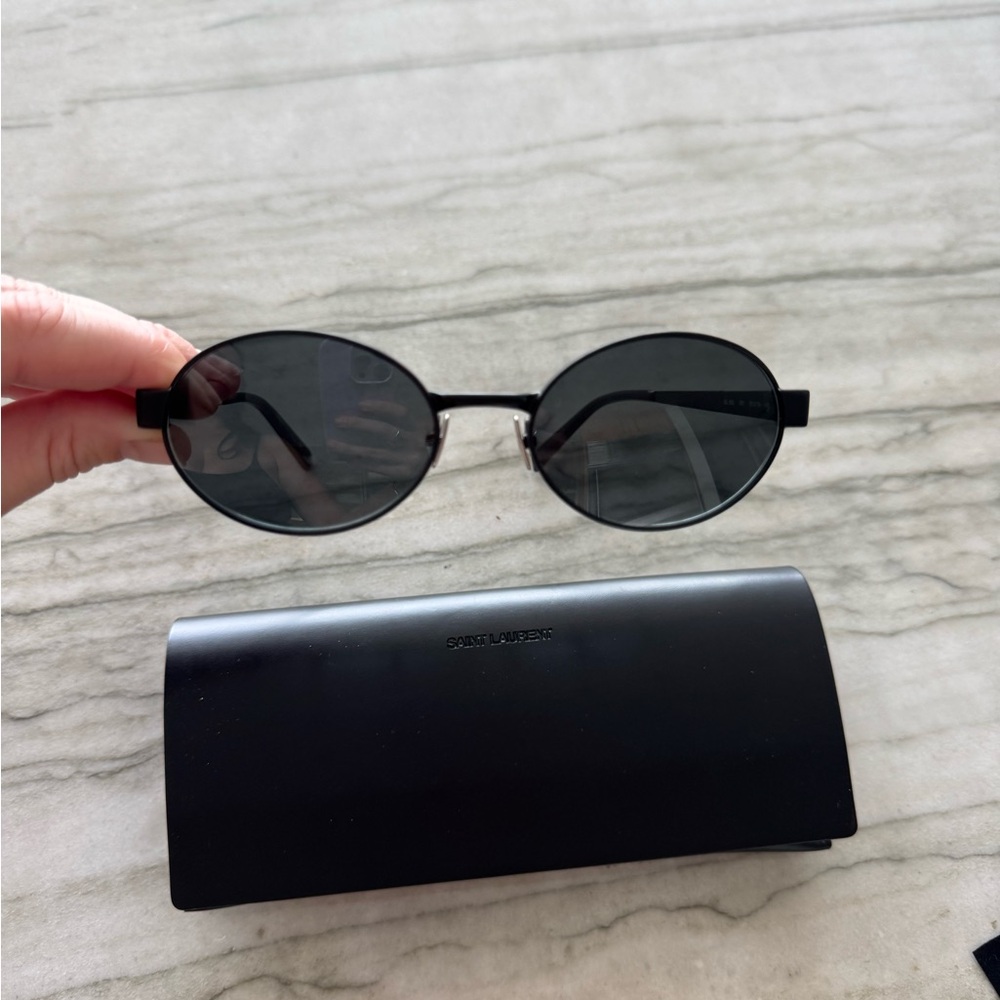 Saint Laurent Black Round Sunglasses - Style SL692 - Picture 5 of 13
